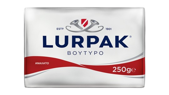 Βούτυρο Ανάλατο σε αλουμινόφυλλο LURPAK 250gr